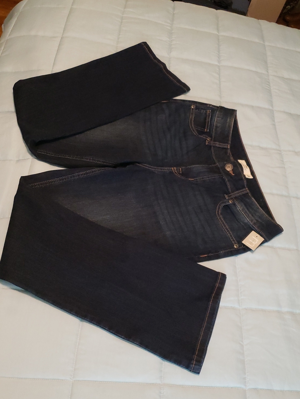 Maurices Dark Blue Wide Leg Jeans - Classic Flare Cut